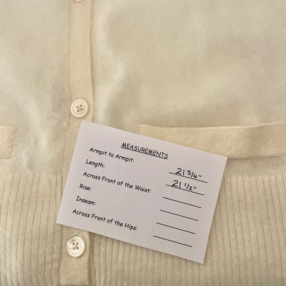 NWT!! J. CREW Brushed Cashmere Cropped Cardigan Sweater Warm Ivory X-Large - Picture 16 of 16